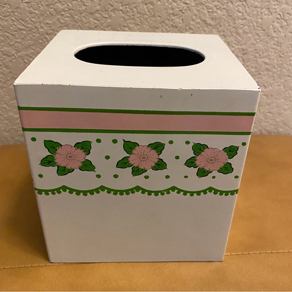 Vintage Floral Tissue Box Cover Seven Seas Japan